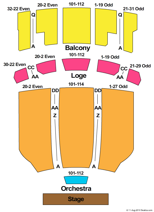 Hershey Theatre Seating Chart